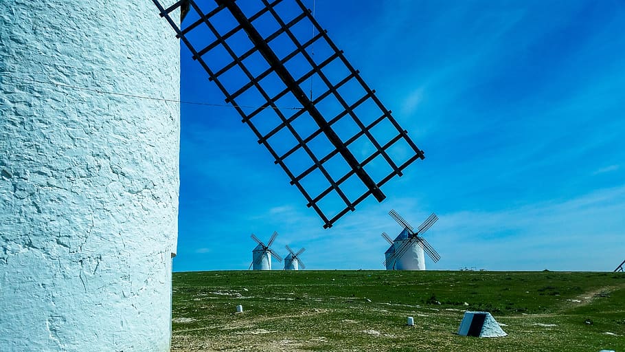sky, power, technology, campo de criptana, stain, energy, renewable energy HD wallpaper