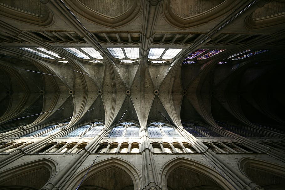 church, perspective, architecture, religious, catholic, cathedral HD wallpaper