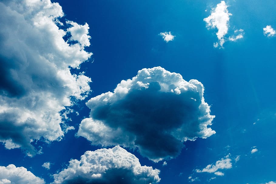 Blue sky with clouds, abstract, nature, weather, cloud - Sky HD wallpaper