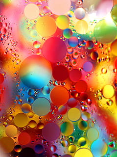 Abstract, Macro, Oil, Drops, oil drops, floating, reflections HD wallpaper