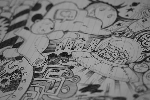 doodle pen art, creative, creativity, drawing, hobby, leisure HD wallpaper