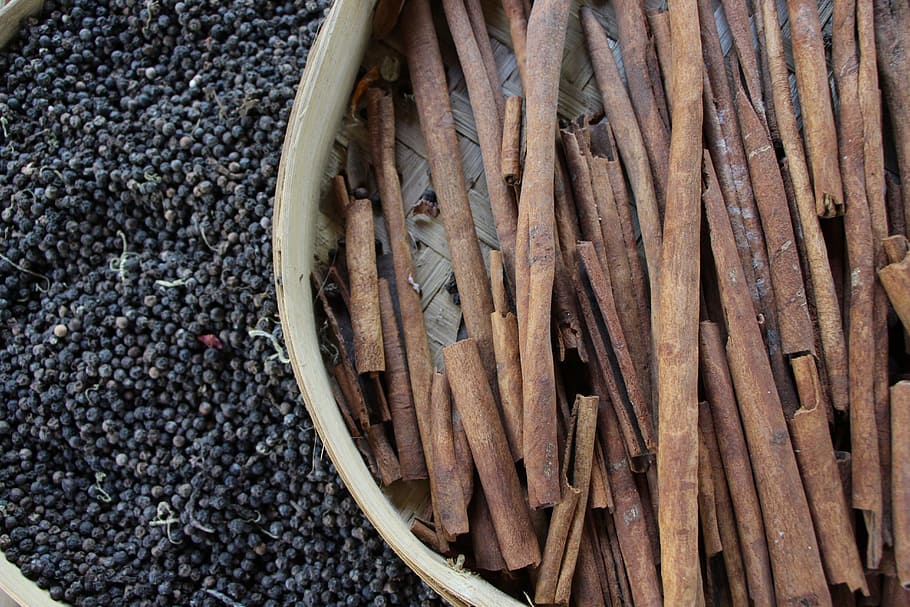 cinnamon, seeds, spices, food and drink, large group of objects HD wallpaper