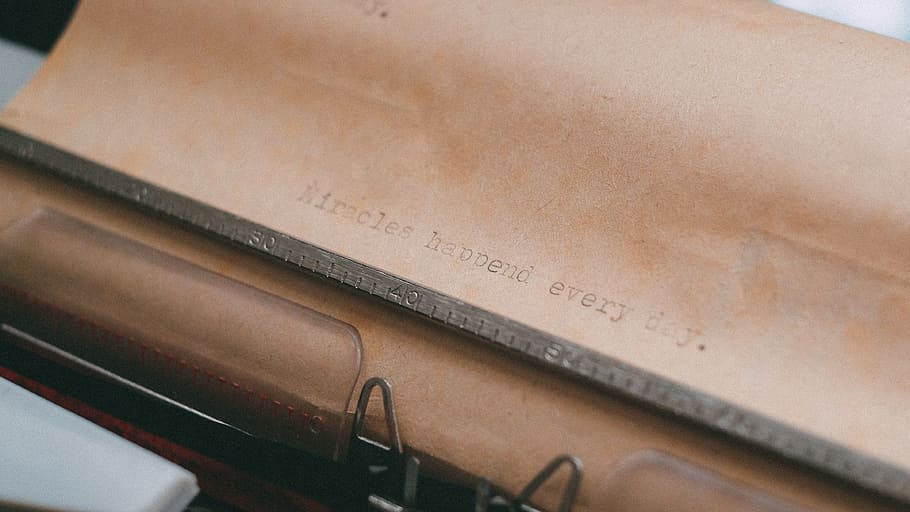 selective focus photography of printed brown typewriter paper, HD wallpaper