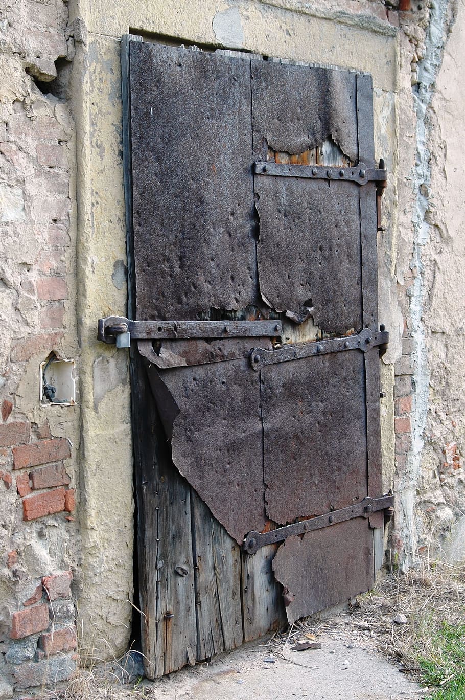 Door, Sheet, Castle, Old, Stone, damaged, no people, built structure HD wallpaper