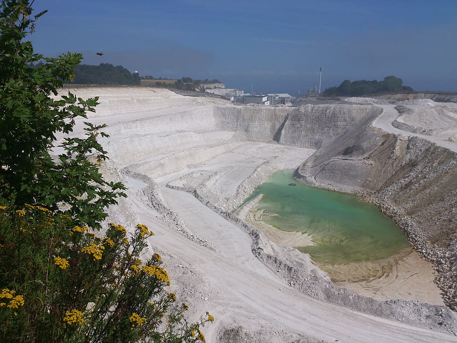 Stone Pit, Stone Quarry, lime, limestone, stone quarry pit HD wallpaper