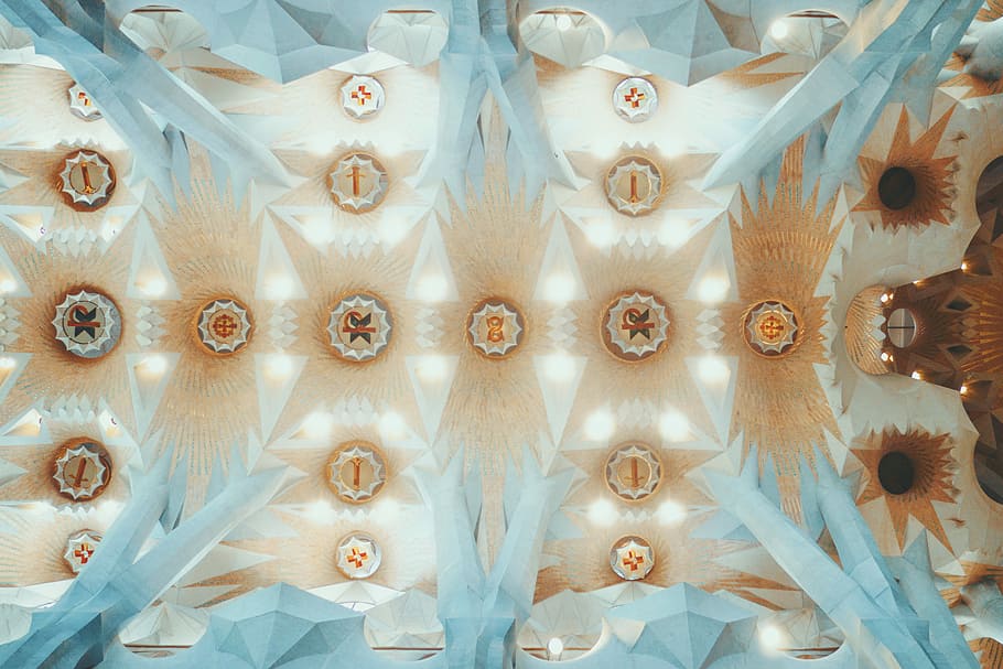kaleidoscope photography of ceiling, untitled, art, abstract, HD wallpaper