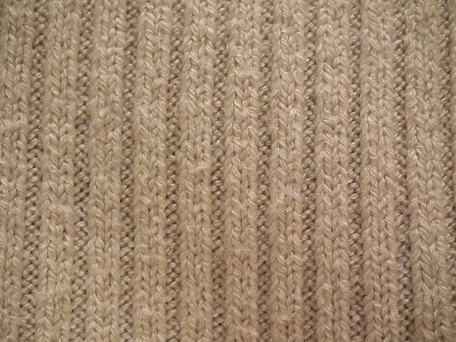 brown knitted textile, fabric, material, knitted wear, wool, knitting