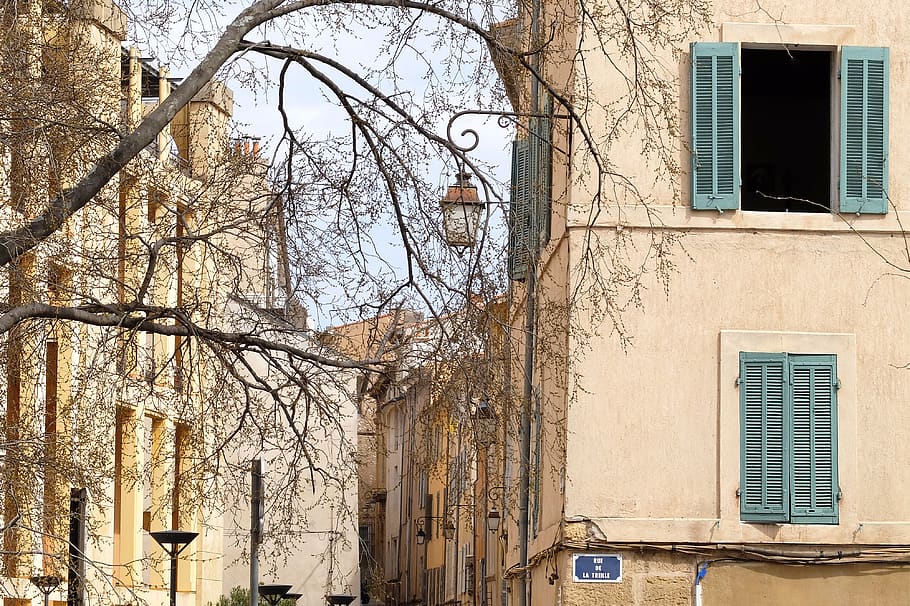 city, street, architecture, old, house, window, building, aix-en-provence