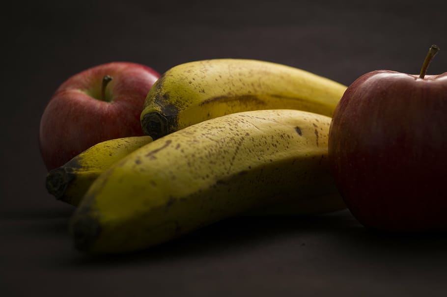 fruit, bananas, apples, food, freshness, apple - Fruit, healthy Eating HD wallpaper