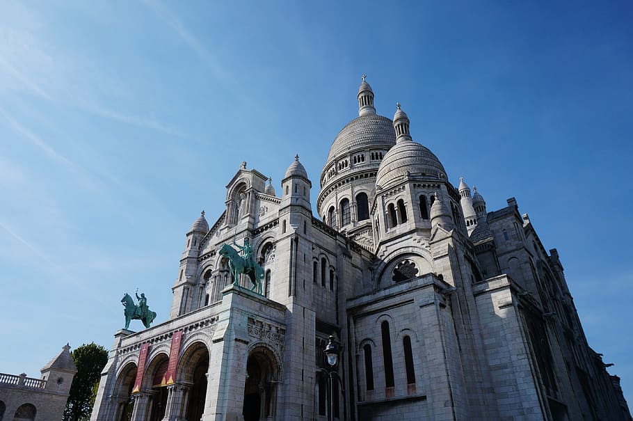 french, france, paris, area 18, basilique du sacré-cœur, roman, HD wallpaper