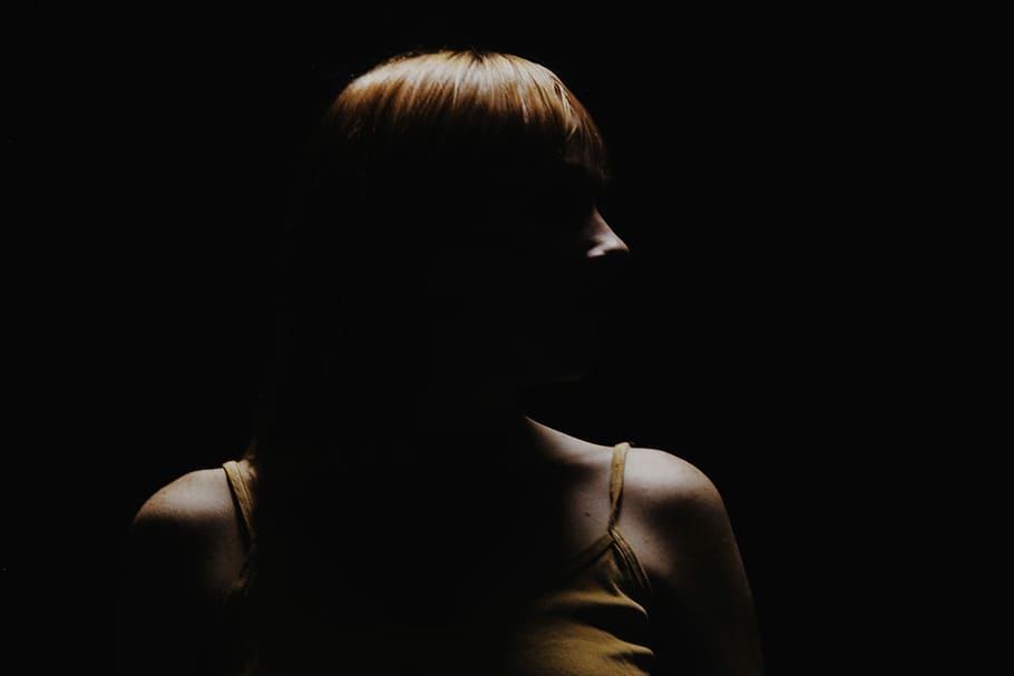 woman wearing brown camisole top, untitled, portrait, light, shadow HD wallpaper