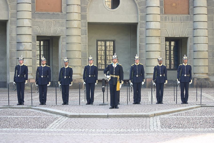 changing of the guard, sweden, stockholm, palace, people, architecture