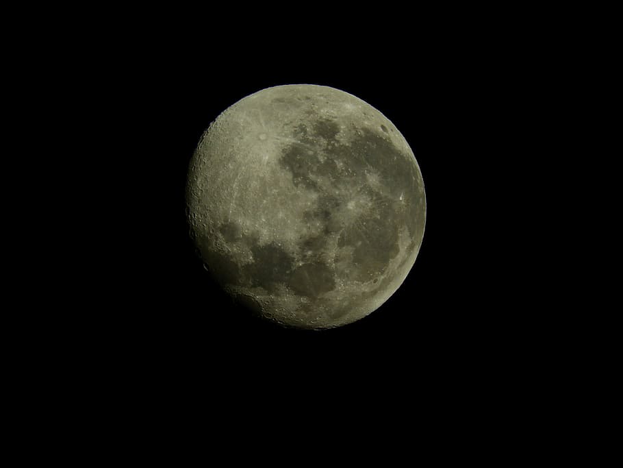 moon, night sky, clean, space, astronomy, planetary moon, moon surface HD wallpaper