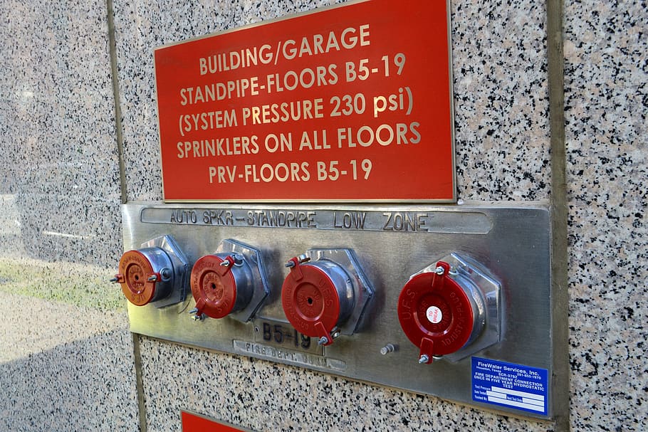 fire safety, standpipe, sprinkler, valve, plumbing, equipment