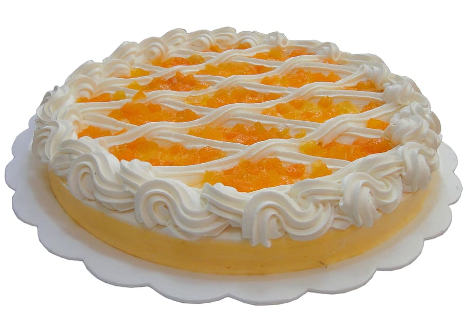 white and yellow icing-covered cake, Candy, Cream, Torte, Dessert HD wallpaper