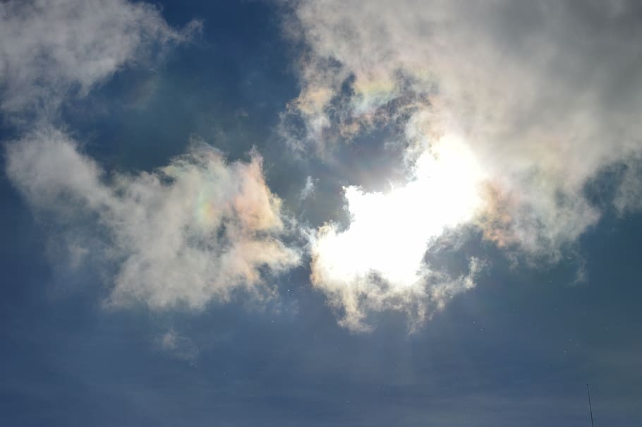 sky, covered sky, cloud, spotlight, clouds, blue, nature, weather HD wallpaper