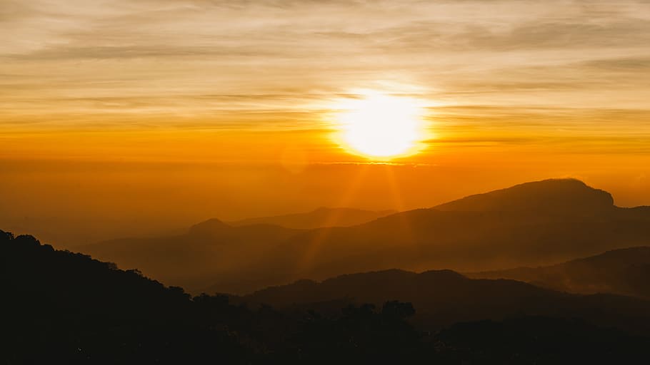 Points, Watch, View, Mountain, Inthanon, sunset, nature, scenics HD wallpaper