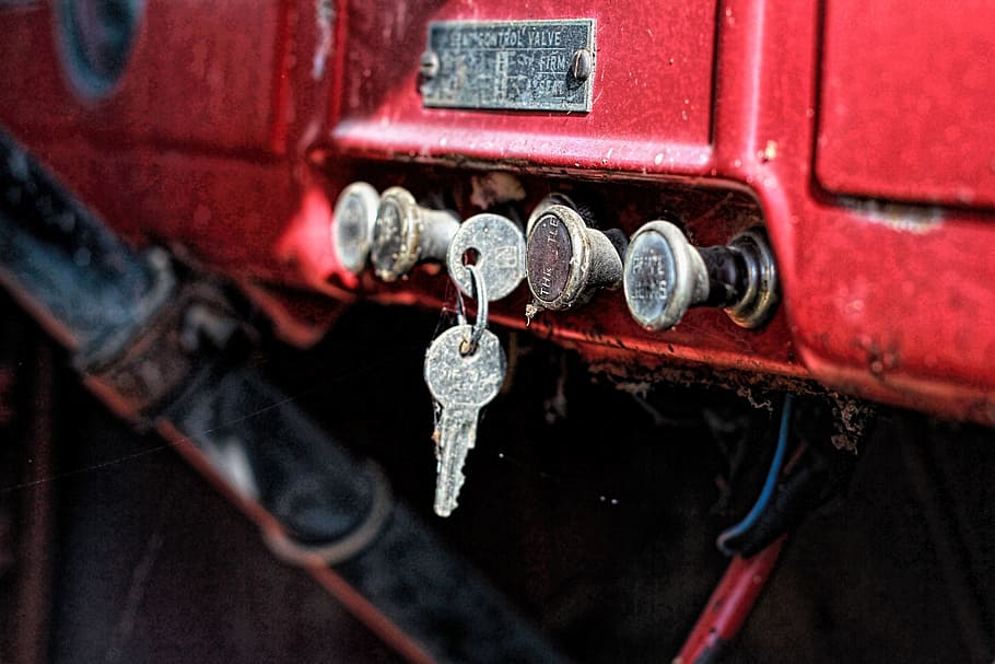 Keys, Dodge, Old, Retro, Process, transportation, red, old-fashioned HD wallpaper