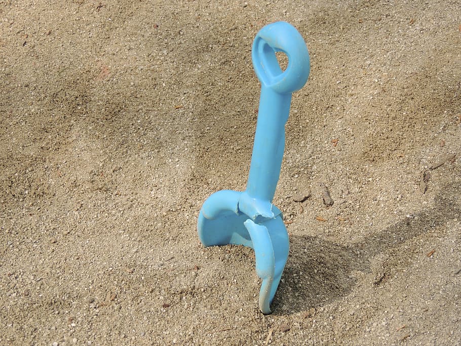 scoop's playground, blue, plastic, broken, pleasure, sandburg HD wallpaper