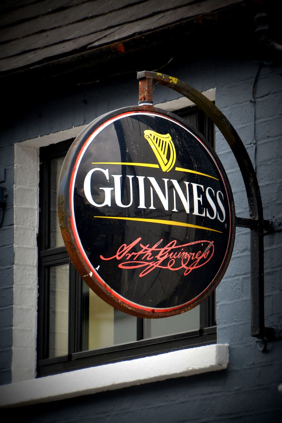 Guinness signage, Ireland, Irish, Pub, Beer, Bar, text, outdoors