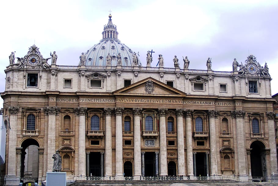 rome, vatican, italy, city, architecture, church, basilica