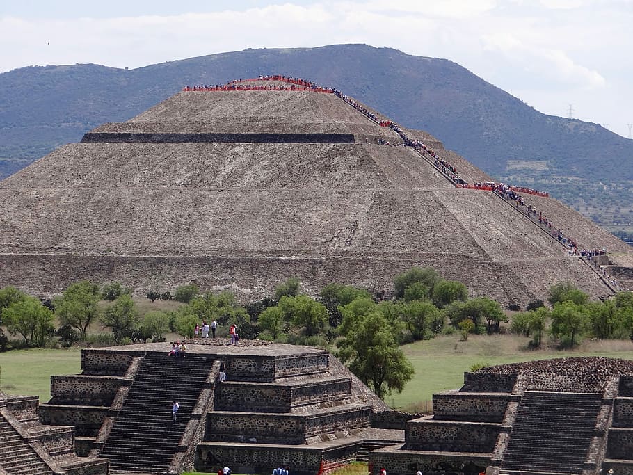 Chichen Itza, Mexico, Teotihuacan, Aztecs, Pyramids, pyramid of the sun, HD wallpaper