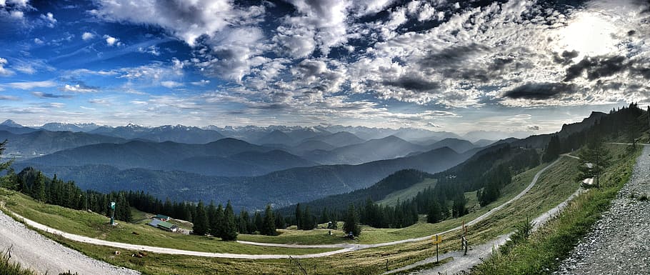alpine, sky, panorama, mountains, hdr, cloud - sky, environment HD wallpaper
