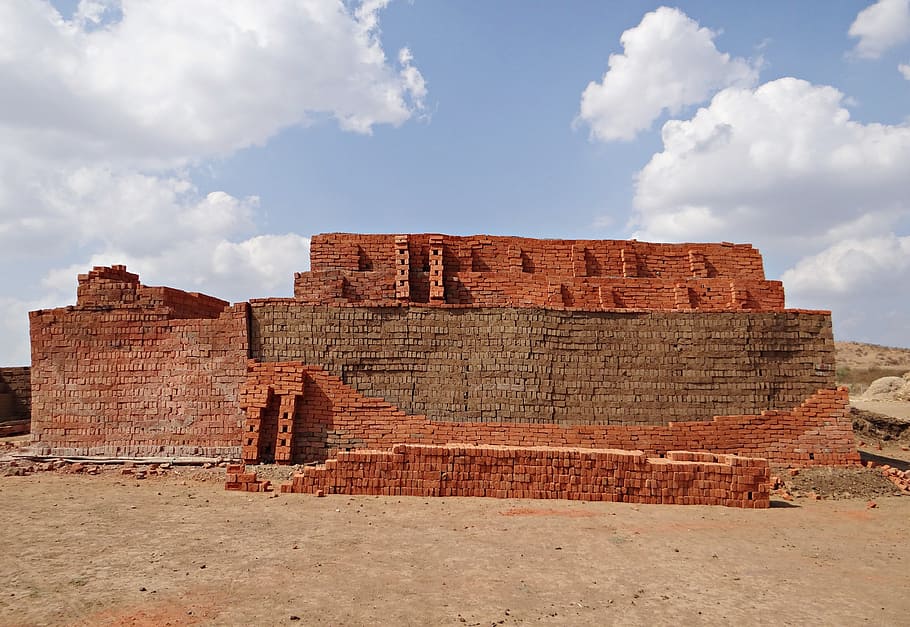 country-side, brick-laying, brick-making, brick-kiln, dharwad
