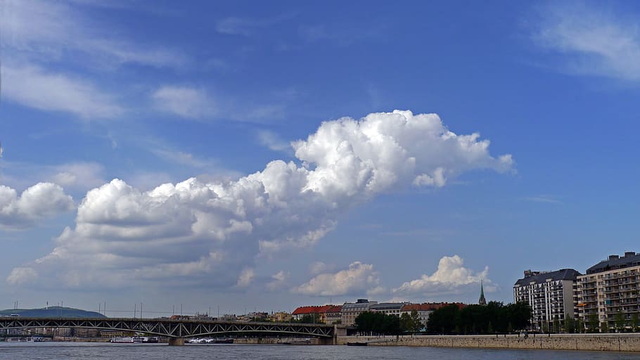 Budapest, Clouds, Panorama, sky, cloud - sky, building exterior HD wallpaper