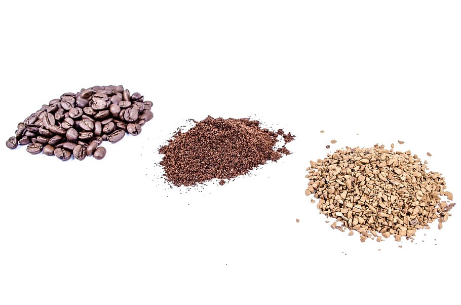 ground, ground coffee, isolated, heap, grain, instant, nobody HD wallpaper