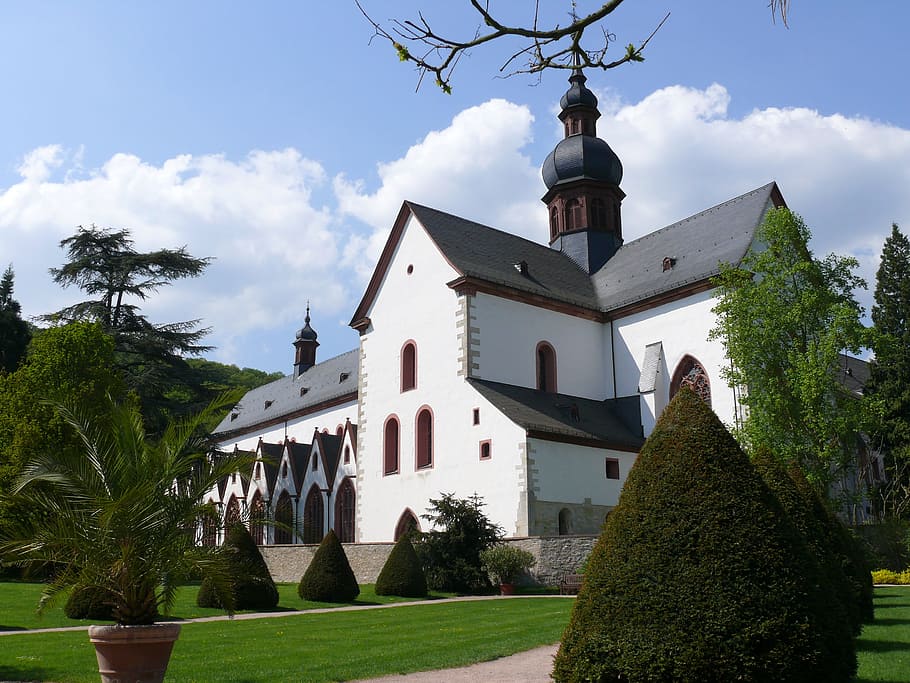 monastery, eberbach, vault, medieval, old, building exterior HD wallpaper