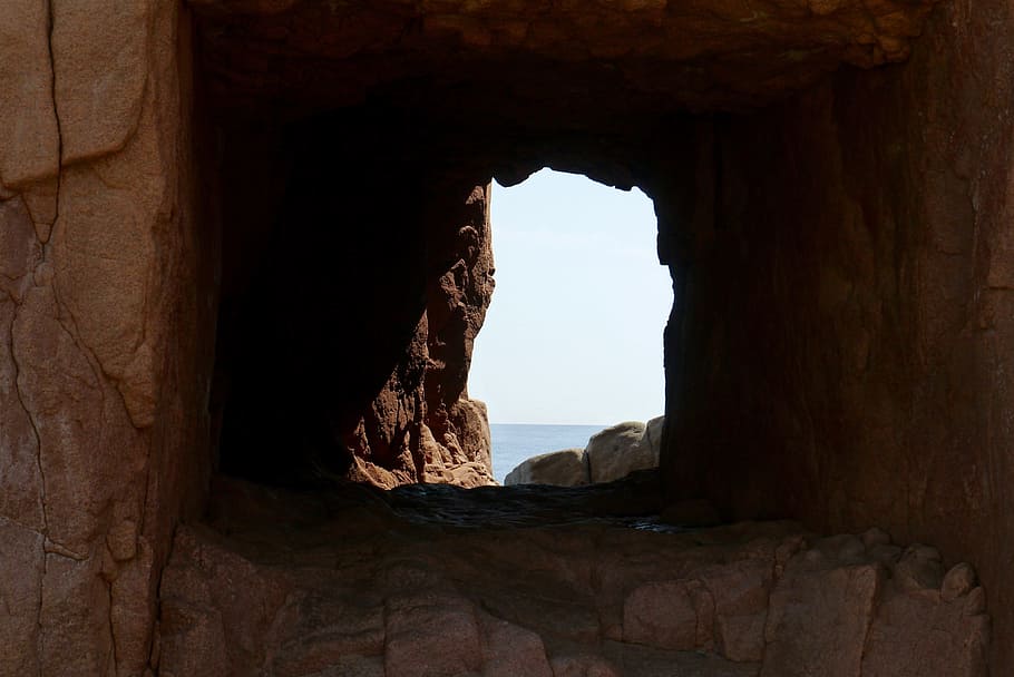 Sardinia, Cave, Window, Rock, Nature, italy, history, famous Place HD wallpaper