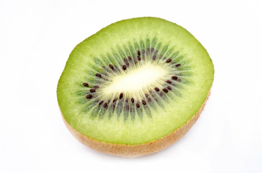 kiwi fruit, background, brown, close-up, color, cut, cutout HD wallpaper