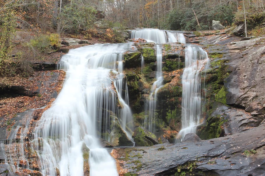 waterfall, bald river falls, nature, autumn, scenics - nature HD wallpaper