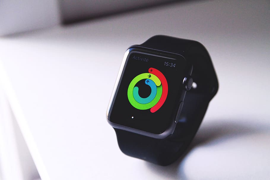 Closeup shot of the Apple Watch, technology, equipment, no people HD wallpaper