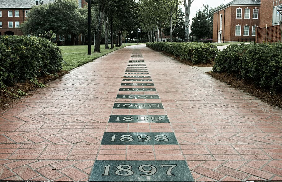 brick, path, walkway, outdoor, neighborhood, dwelling, louisiana tech HD wallpaper