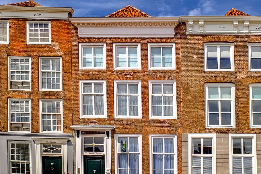 building, home, house, brick, facade, middelburg, middelbourg HD wallpaper