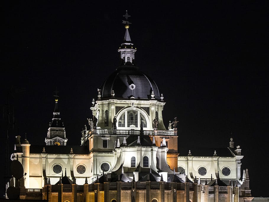 Almudena Cathedral, Madrid, church, spain, religion, christianity, HD wallpaper