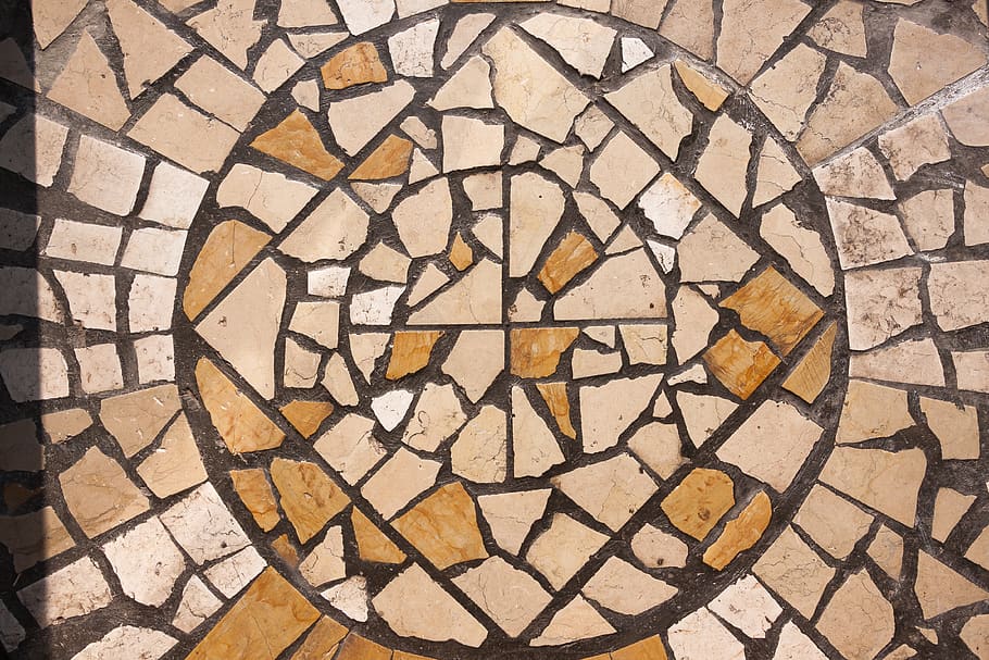 mosaic, stone, district, square, ornament, ground, stone mosaic