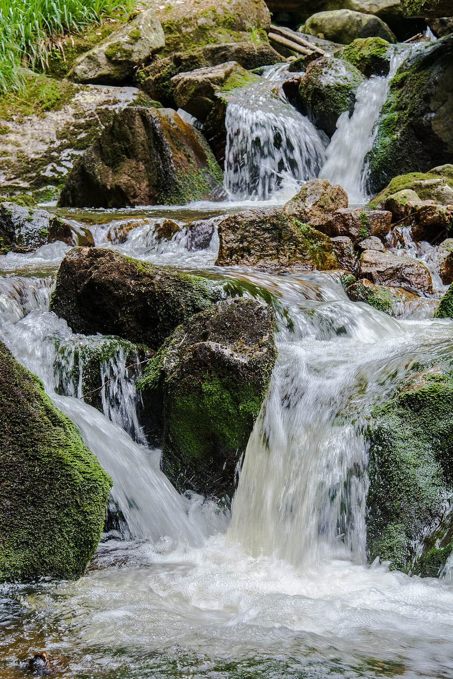 resin, boulder, ilsetal, ilse falls, water, beauty in nature HD wallpaper