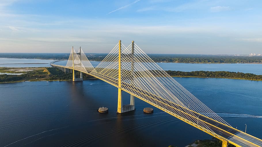 bridge over sea, architecture, bay, beach, city, landscape HD wallpaper