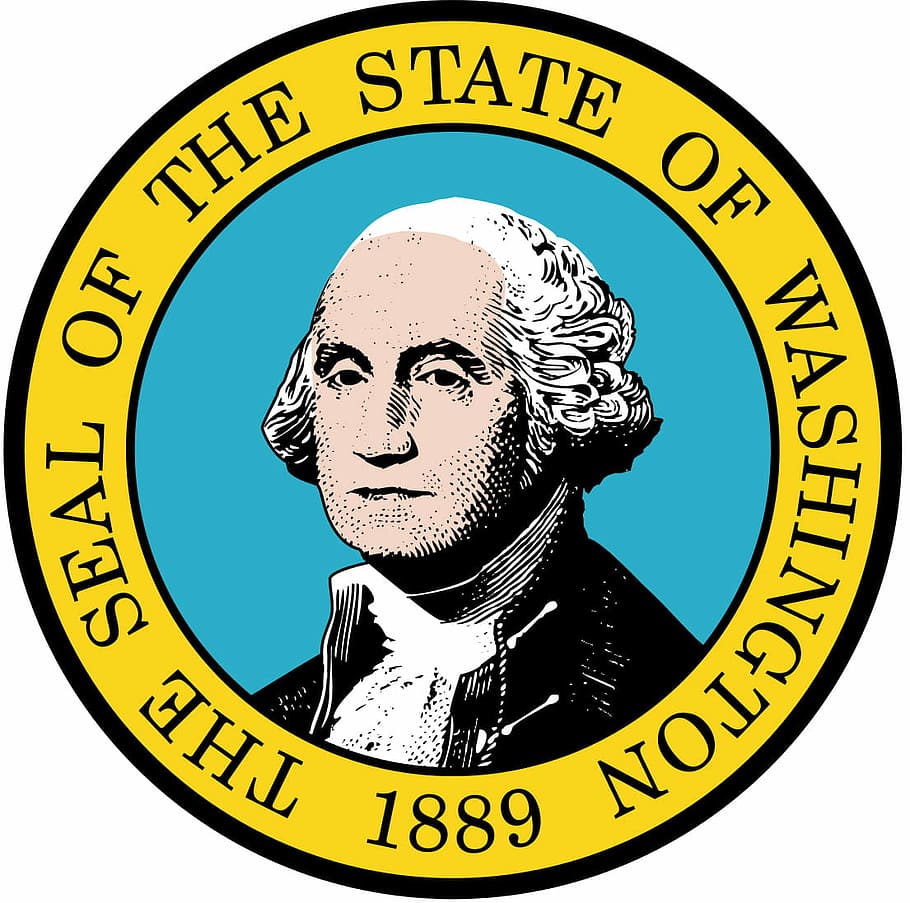 Seal of Washington, photos, public domain, symbol, United States, HD wallpaper