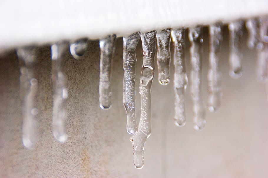 cold, winter, frozen, ice, clean, clear, close-up, drop, frost HD wallpaper