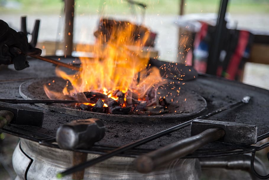 forge, fire, field esse, burning, heat - temperature, fire - natural phenomenon HD wallpaper