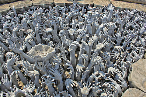 hand statuette, Hands, Help, Fear, Refugees, industry, science HD wallpaper