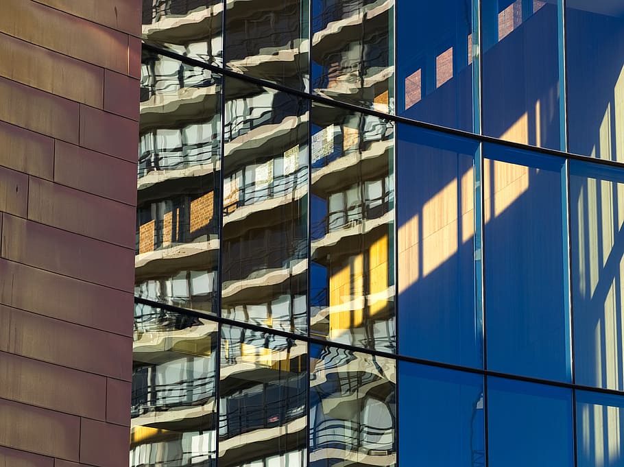 Building, Window, Reflection, Glass, architecture, modern, city, HD wallpaper