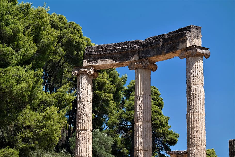 architecture, columnar, antiquity, greece, places of interest HD wallpaper