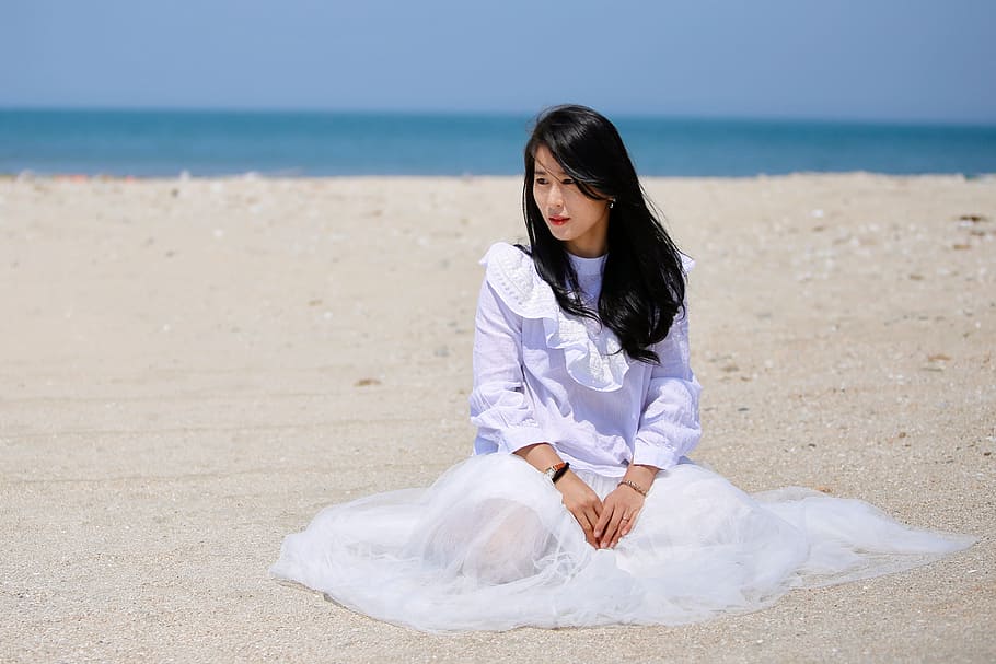 Beach, Model, Fly, One, fly model, women, sea, sand, people HD wallpaper