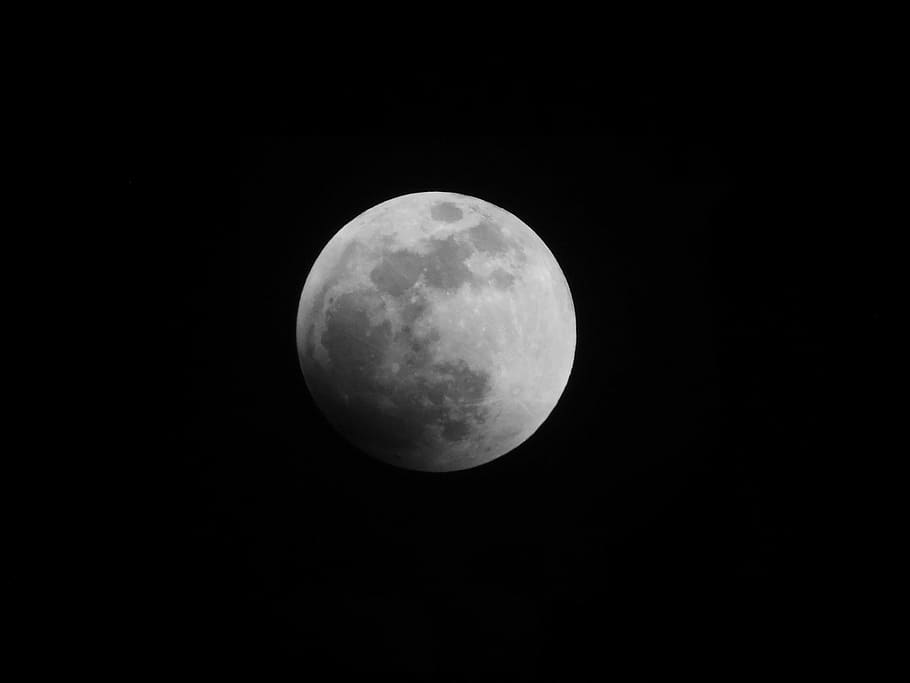 moon eclipse, night, night sky, space, astronomy, geometric shape HD wallpaper