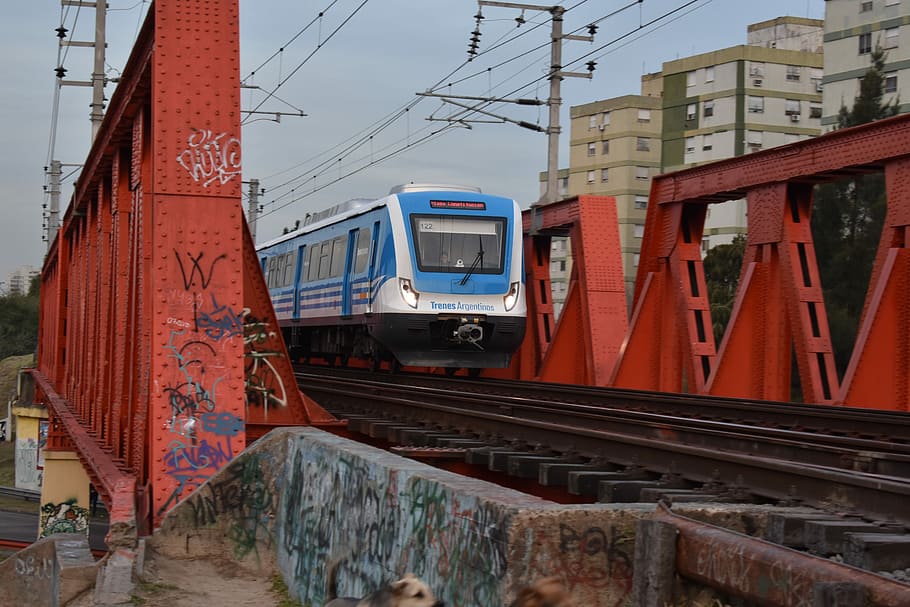 train, bridge, railway, railways, via, iron, rails, transport HD wallpaper